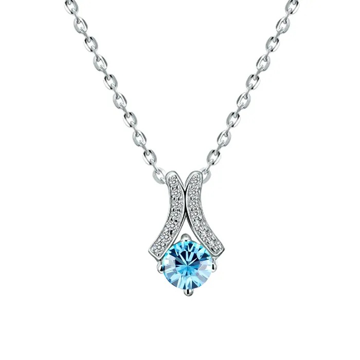 YELLOW CHIMES Swarovski Elements Blue Crystal Designer Pendant for Women and Girls Yellow Chimes Bracelets YELLOW CHIMES Swarovski Elements Blue Crystal Designer Pendant for Women and Girls Yellow Chimes Bracelets