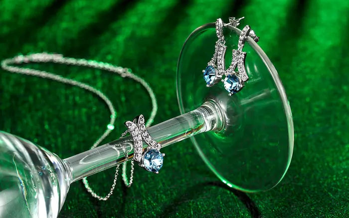 YELLOW CHIMES Swarovski Elements Blue Crystal Designer Pendant for Women and Girls Yellow Chimes Bracelets