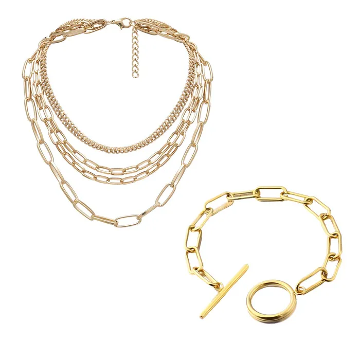 Yellow Chimes Trendy Fashion Multilayered Gold Plated Chain Choker Necklace Bracelet Combo for Women and Girls Yellow Chimes Rings Yellow Chimes Trendy Fashion Multilayered Gold Plated Chain Choker Necklace Bracelet Combo for Women and Girls Yellow Chimes Rings