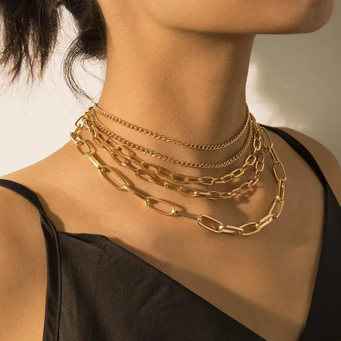 Yellow Chimes Trendy Fashion Multilayered Gold Plated Chain Choker Necklace Bracelet Combo for Women and Girls Yellow Chimes Rings
