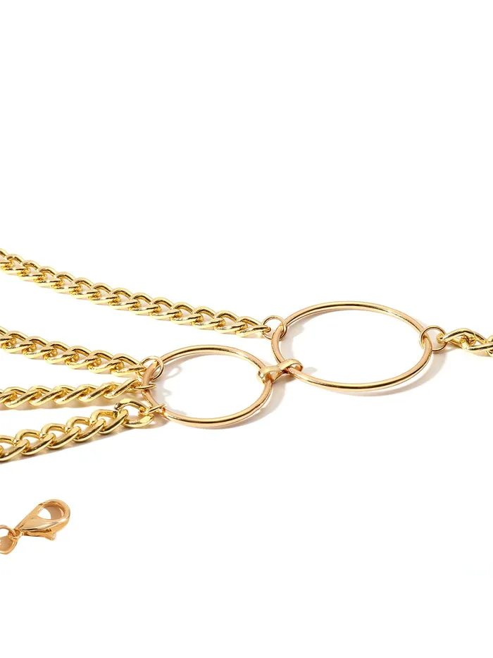 Yellow Chimes Waist Chain for Women and Girls Fashion Hip Chain for Women Gold Toned Multilayered Belly Chain Birthday Gift for girls and women Yellow Chimes Rings