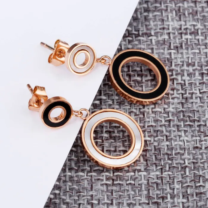 Yellow Chimes Western Style Stainless Steel Never Fading Designer Earrings for Women Girls Rose Gold Yellow Chimes Earrings