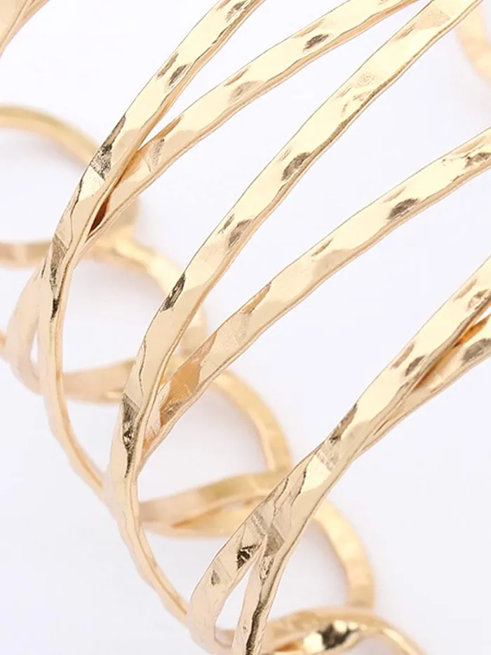 Yellow Chimes Yellow Chimes Bracelet for Women and Girls Fashion Golden Cuff Kadaa Bracelets for Women Multi Strand Arm Cuff Armlet Gold Plated Hand Cuff Kadaa Bracelet for Women Necklaces