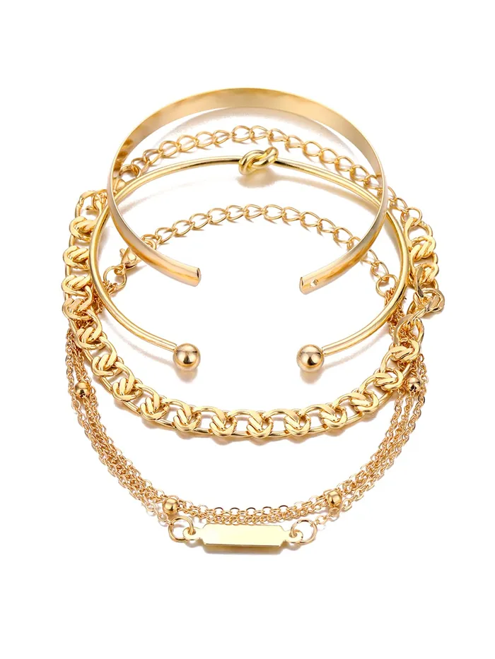 Yellow Chimes Yellow Chimes Combo Bracelets for Women 5 Pcs Gold Plated Combo Multilayered Chain Bracelet Set For Women and Girls Bracelets Yellow Chimes Yellow Chimes Combo Bracelets for Women 5 Pcs Gold Plated Combo Multilayered Chain Bracelet Set For Women and Girls Bracelets