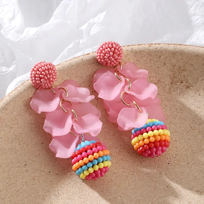 Yellow Chimes Yellow Chimes Earrings for Women and Girls Danglers Earrings for Girls and Women Pink Danglers EarringsBirthday Gift for Women Anniversary Gift for Wife Earrings