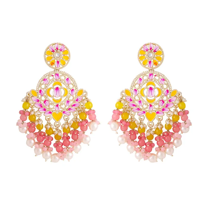 Yellow Chimes Yellow Chimes Earrings for Women and Girls Meenakari Chandbali Gold Plated Yellow Pink Meenakari Chandbali Earrings Birthday Gift for girls and women Anniversary Gift for Wife Necklaces Yellow Chimes Yellow Chimes Earrings for Women and Girls Meenakari Chandbali Gold Plated Yellow Pink Meenakari Chandbali Earrings Birthday Gift for girls and women Anniversary Gift for Wife Necklaces
