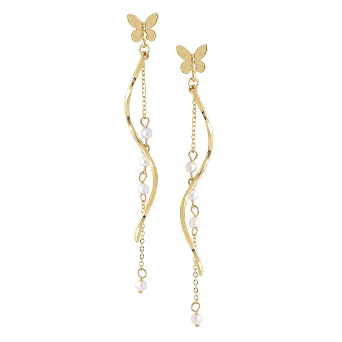 Yellow Chimes Yellow Chimes Earrings For Women Gold Tone Butterfly Shape Stud Twist Wire Drop Dangle Earrings For Women and Girls Rings Yellow Chimes Yellow Chimes Earrings For Women Gold Tone Butterfly Shape Stud Twist Wire Drop Dangle Earrings For Women and Girls Rings
