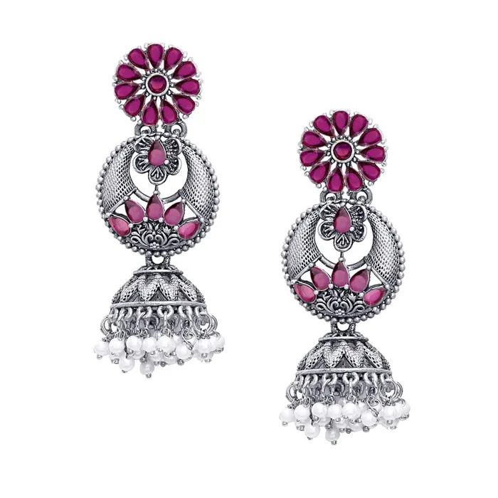 Yellow Chimes Yellow Chimes Earrings for Women Silver Oxidised Beads Drop Jhumka Earrings for Women and Girls Rings Yellow Chimes Yellow Chimes Earrings for Women Silver Oxidised Beads Drop Jhumka Earrings for Women and Girls Rings