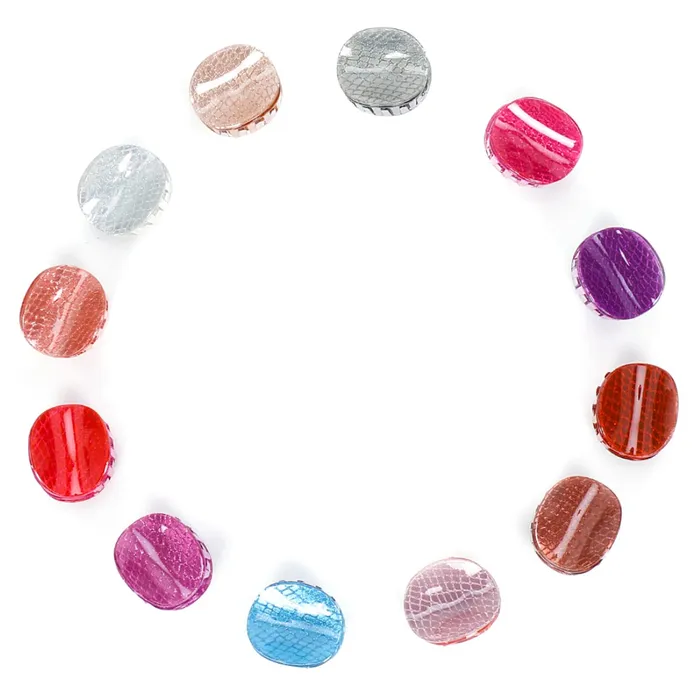 Yellow Chimes Yellow Chimes Hair Clutchers Claws for Women 12 Pcs Hair Clutchers Hair Claws Multicolor Glittering Hair Claws Hair Accessories for Women and Girls Bracelets