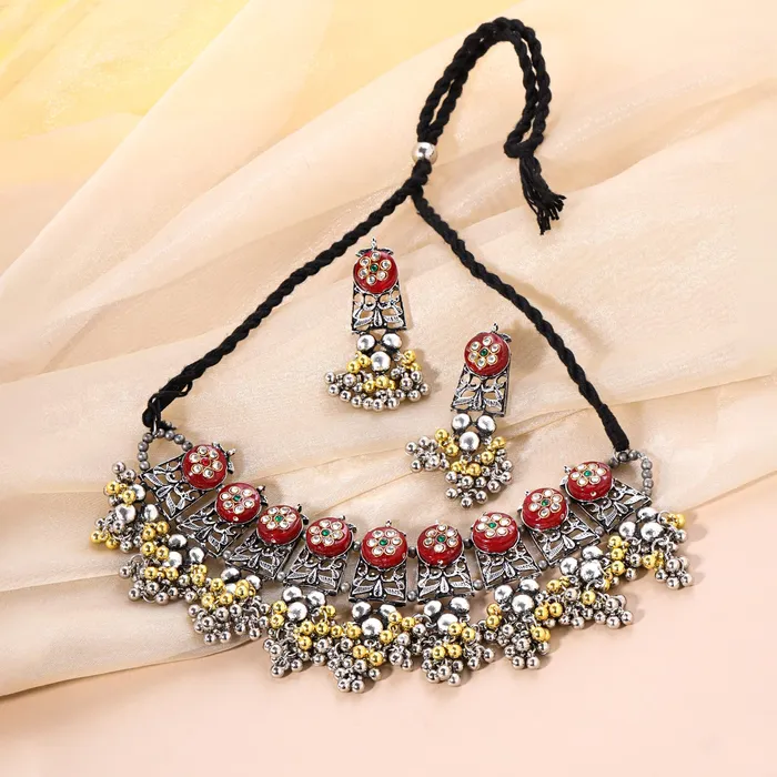 Yellow Chimes Yellow Chimes Jewellery Set for Women and Girls Beads Necklace Set for Women Gold Plated White Beads Beaded Necklace Set Birthday Gift for girls and women Anniversary Gift for Wife Necklaces