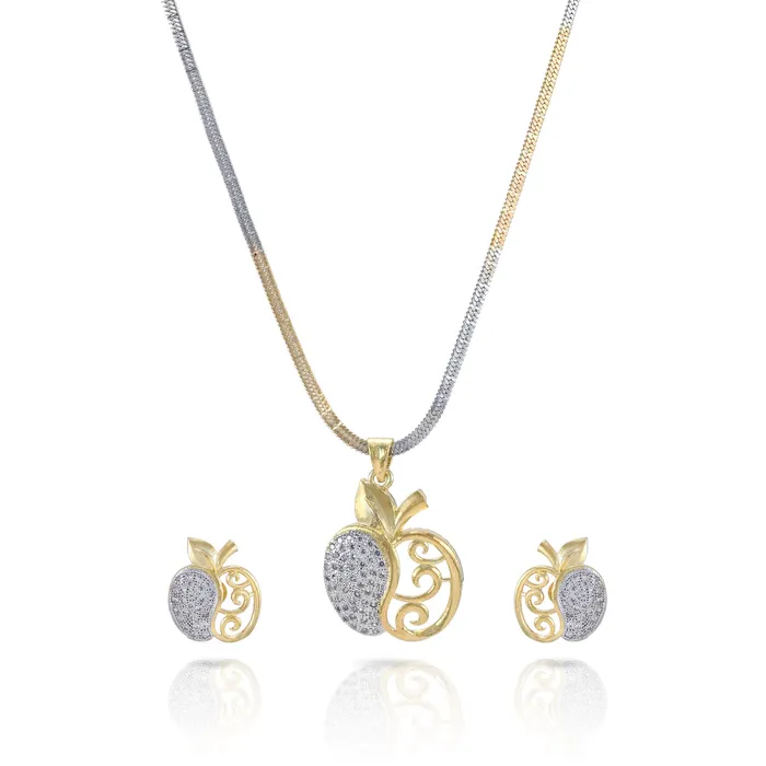 Yellow Chimes Yellow Chimes Sparkling ADAmerican Diamond Latest Fashion Tear Drop Shaped Dual Tone Jewellery Pendant Set with Earrings For Women Girls Earrings Yellow Chimes Yellow Chimes Sparkling ADAmerican Diamond Latest Fashion Tear Drop Shaped Dual Tone Jewellery Pendant Set with Earrings For Women Girls Earrings