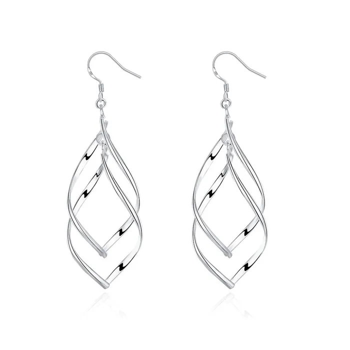 Yellow ChimesCombo of Designer Leafs Alloy Drop and 3 Pairs Big Silver Gold Rose Gold Stainless Steel Hoop Earrings for Women Girls Yellow Chimes Earrings
