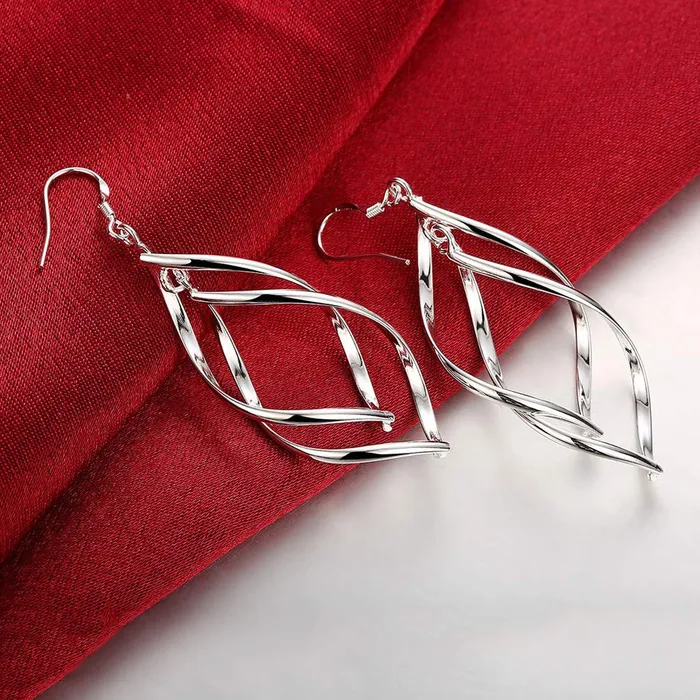 Yellow ChimesCombo of Designer Leafs Alloy Drop and 3 Pairs Big Silver Gold Rose Gold Stainless Steel Hoop Earrings for Women Girls Yellow Chimes Earrings