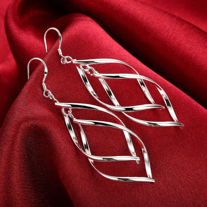 Yellow ChimesCombo of Designer Leafs Alloy Drop and 3 Pairs Big Silver Gold Rose Gold Stainless Steel Hoop Earrings for Women Girls Yellow Chimes Earrings
